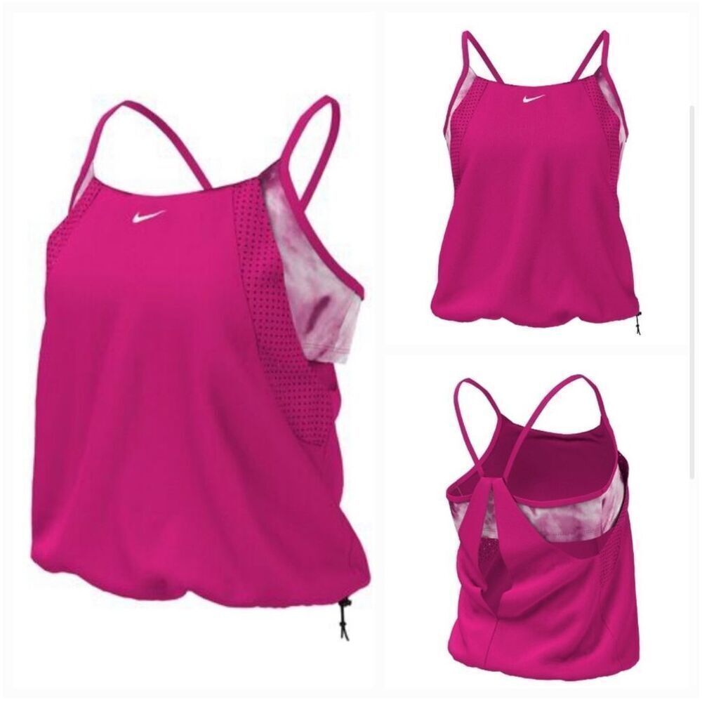 NWT- Nike Tie Dye Layered Tankini- size Small